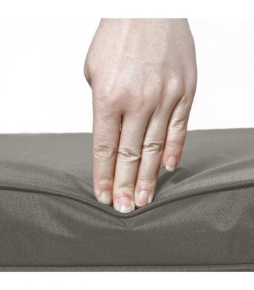 Polyester Dark Grey 45 x 45cm Replacement Garden Seat Cushion Pad with Ties