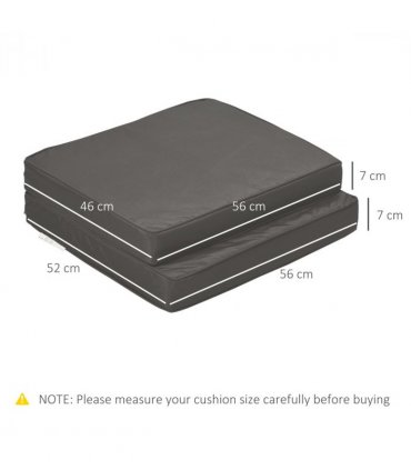 Outdoor Seat and Back Cushion Set Replacement Cushions, Dark Grey
