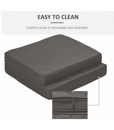 Outdoor Seat and Back Cushion Set Replacement Cushions, Dark Grey