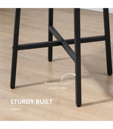 80cm Round Kitchen Table, Dining Table for Small Spaces, Steel Leg