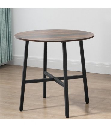 80cm Round Kitchen Table, Dining Table for Small Spaces, Steel Leg