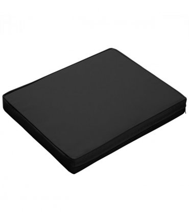 2 Pieces Seat Cushion and Back Pad Set for Rattan Furniture Black