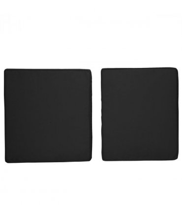 2 Pieces Seat Cushion and Back Pad Set for Rattan Furniture Black