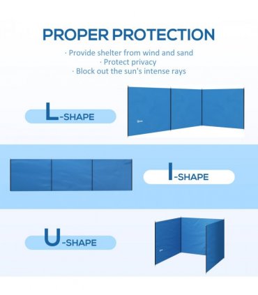 Camping Windbreak Portable Wind Blocker Privacy Wall, 540cm x 150cm
