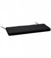 2-Seater Bench Cushion Polyester Cover Seat Pad Replacement Black