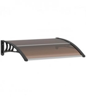 Porch Awning Polycarbonate Brown 75cm x 100cm x 23cm UV Water Cover Shade