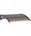 Porch Awning Polycarbonate Brown 75cm x 100cm x 23cm UV Water Cover Shade