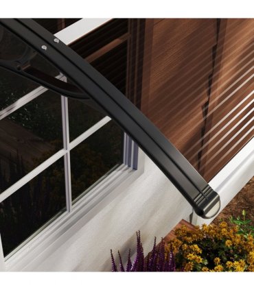 Porch Awning Polycarbonate Brown 75cm x 100cm x 23cm UV Water Cover Shade