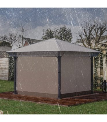 Gazebo Protective Cover Waterproof PVC Clear 300L x 300W x 80H cm 3 x 3 (m)
