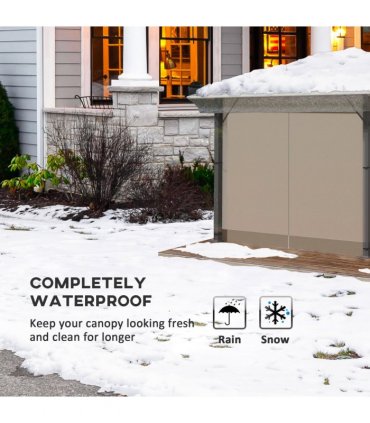 Gazebo Protective Cover Waterproof PVC Clear 300L x 300W x 80H cm 3 x 3 (m)