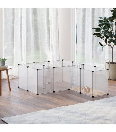 Pet Playpen, 18 Panels DIY Small Animal Cage for Guinea Pigs Hedgehogs