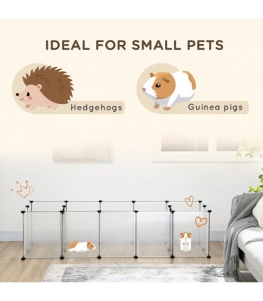 Pet Playpen, 18 Panels DIY Small Animal Cage for Guinea Pigs Hedgehogs