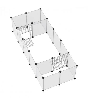 Pet Playpen, 18 Panels DIY Small Animal Cage for Guinea Pigs Hedgehogs