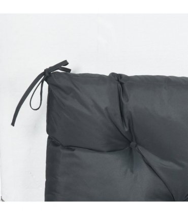 Outdoor Seat Pad Polyester Dark Grey 98L x 100W x 8D cm 2 Seater Garden Bench