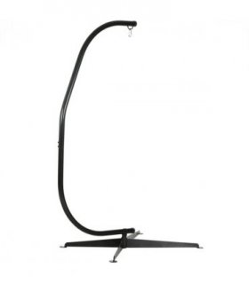 Metal Black 112cm x 79cm x 215cm Hammock Chair Stand Only Heavy Duty C-Stand