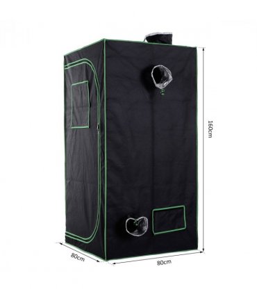Outsunny Mylar Hydroponic Grow Tent w/ Floor Tray for Indoor Plant 80x80x160cm