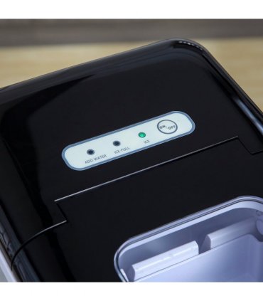 HOMCOM Ice Maker Machine Portable Counter Top Ice Cube Maker for Home Black