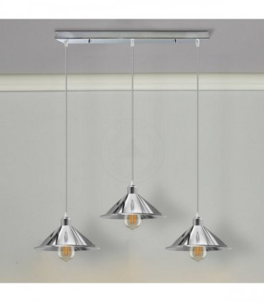 Ceiling pendant Light Metal Vintage/Retro 22cm Cone Shape Hanging Lamp Shade