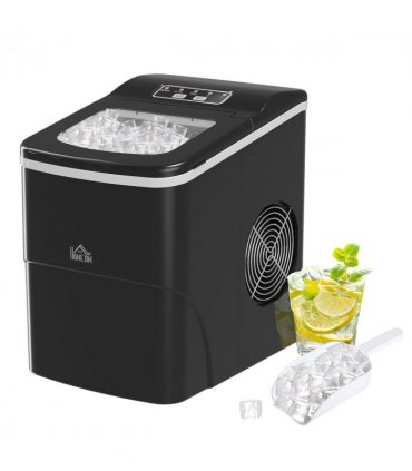 Ice Maker 12kg/24H Production with Scoop Basket for Home Office Black