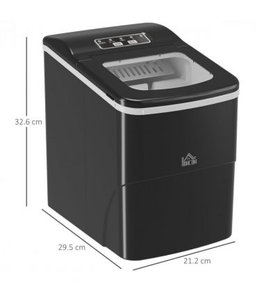 Ice Maker 12kg/24H Production with Scoop Basket for Home Office Black