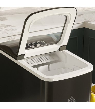 Ice Maker 12kg/24H Production with Scoop Basket for Home Office Black