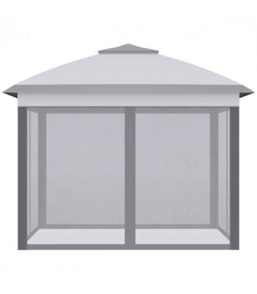 Pop Up Gazebo Height Adjustable Canopy Tent w/ Carrying Bag, Grey
