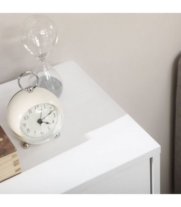 Storage Cabinet White Modern 4 Drawers 1 Shelf Particle Board 54cm x 29cm x 83cm