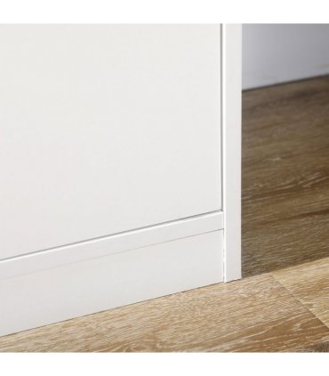 Storage Cabinet White Modern 4 Drawers 1 Shelf Particle Board 54cm x 29cm x 83cm