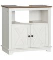 Bathroom Sink Cabinet White Particle Board 60W x 30D x 60Hcm Freestanding