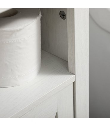 Bathroom Sink Cabinet White Particle Board 60W x 30D x 60Hcm Freestanding