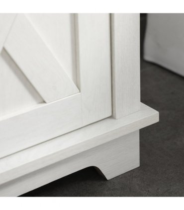 Bathroom Sink Cabinet White Particle Board 60W x 30D x 60Hcm Freestanding