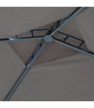 Brown metal 2.5x1.5m BBQ Tent Canopy Patio Outdoor Awning Gazebo Sun Shelter