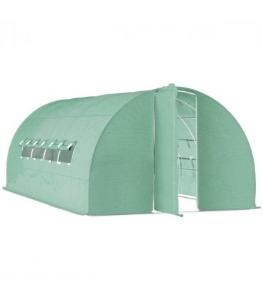 6 x 3M Reinforced Walk-in Polytunnel Garden Greenhouse Steel Frame