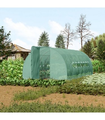 6 x 3M Reinforced Walk-in Polytunnel Garden Greenhouse Steel Frame