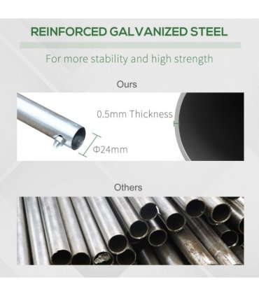 6 x 3M Reinforced Walk-in Polytunnel Garden Greenhouse Steel Frame