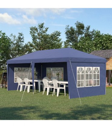 3 x 6m Heavy Duty Gazebo Marquee Party Tent with Storage Bag Blue
