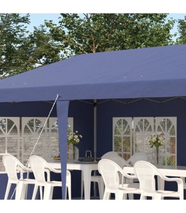 3 x 6m Heavy Duty Gazebo Marquee Party Tent with Storage Bag Blue
