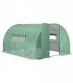 4 x 3M Walk-in Garden Polytunnel Greenhouse Galvanised Steel W/ Door