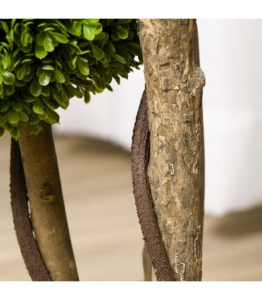 Potted Artificial Plants Boxwood Ball Topiary Trees Indoor Outdoor, 90cm