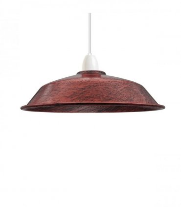 Ceiling Lampshade Rustic Red Vintage Retro Metal 36cm E27/B22 Base 3 Pack