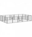 Steel Grey 16 Panels Heavy Duty Puppy Play Pen for Small, Medium Dogs 80Hcm