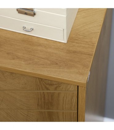 Storage Cabinet for Living Room Sideboard with Chevron Doors Natural