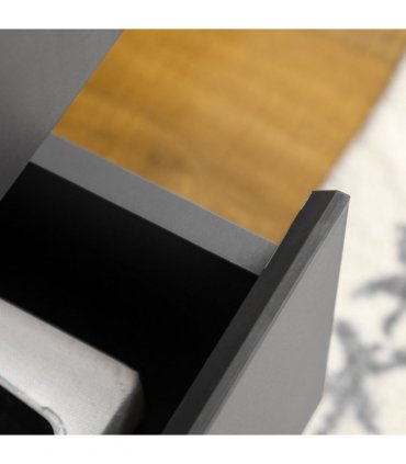 Sideboard Storage Cabinet Dark Grey 120W x 40D x 80H cm Adjustable Shelves