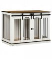 Dog Crate Furniture for Large Dogs, Double Dog Cage for Small Dogs, White