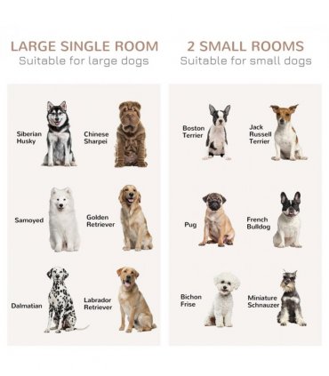 Dog Crate Furniture for Large Dogs, Double Dog Cage for Small Dogs, White