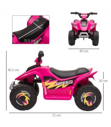 6V Kids Electric Ride on Car with Big Wheels 18-36 Months Toddlers Pink