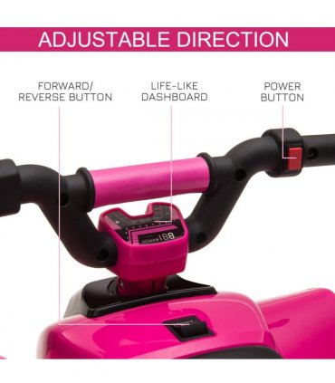 6V Kids Electric Ride on Car with Big Wheels 18-36 Months Toddlers Pink