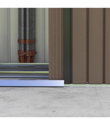 Garden Shed Storage Unit w/Locking Door Floor Foundation Vent Brown