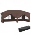 3 x 6m Pop Up Gazebo Height Adjustable Party Tent w/ Storage Bag Black