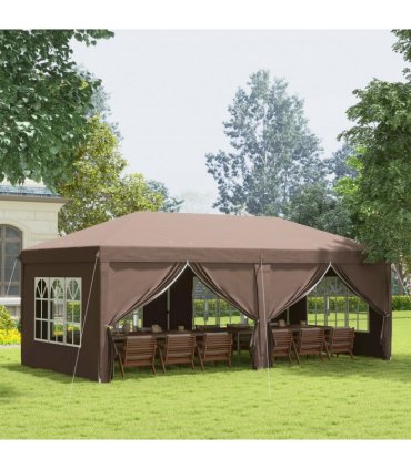 3 x 6m Pop Up Gazebo Height Adjustable Party Tent w/ Storage Bag Black